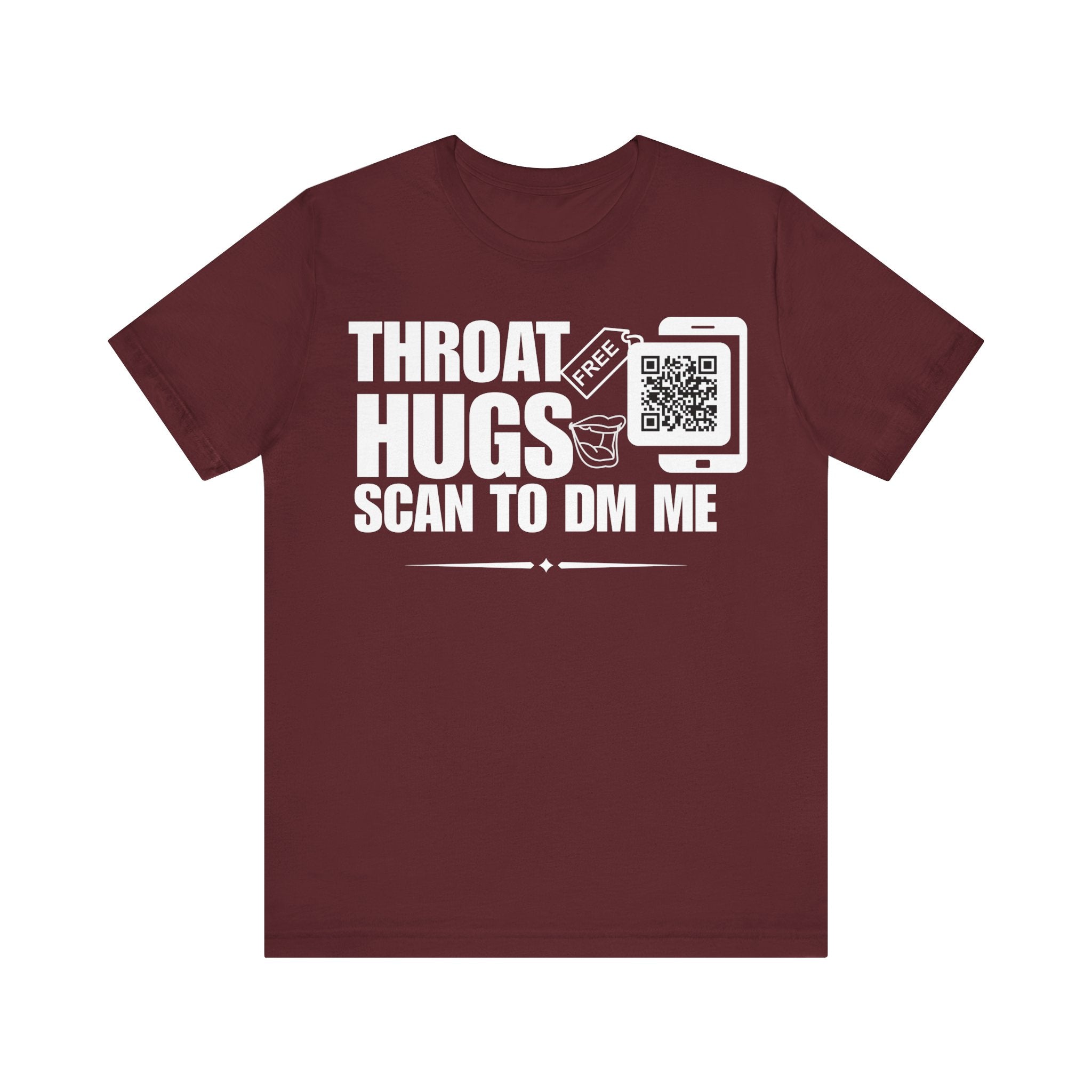 Throat Hugs QR Contact T-shirt (Single Side Design)