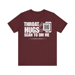 Throat Hugs QR Contact T-shirt (Single Side Design)