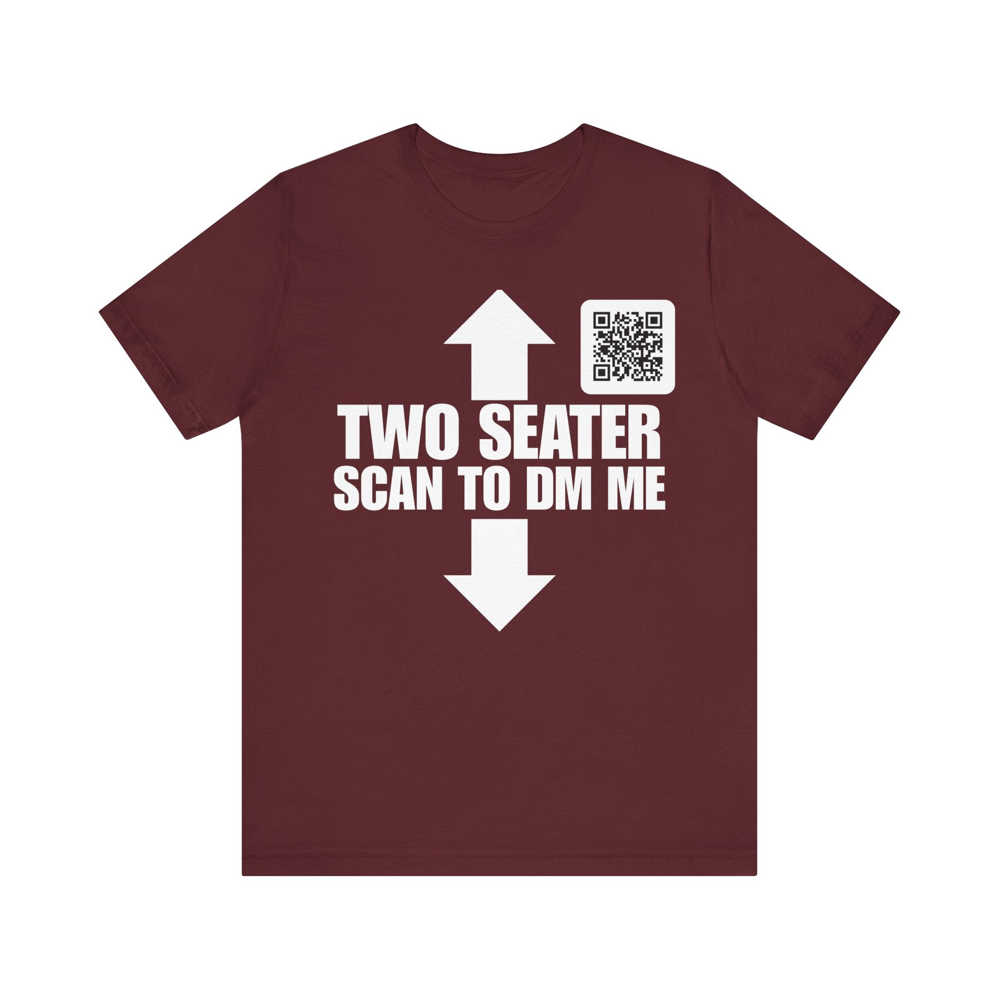 TWO SEATER QR Contact T-shirt (Single Side Design)