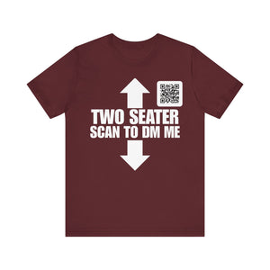 TWO SEATER QR Contact T-shirt (Single Side Design)