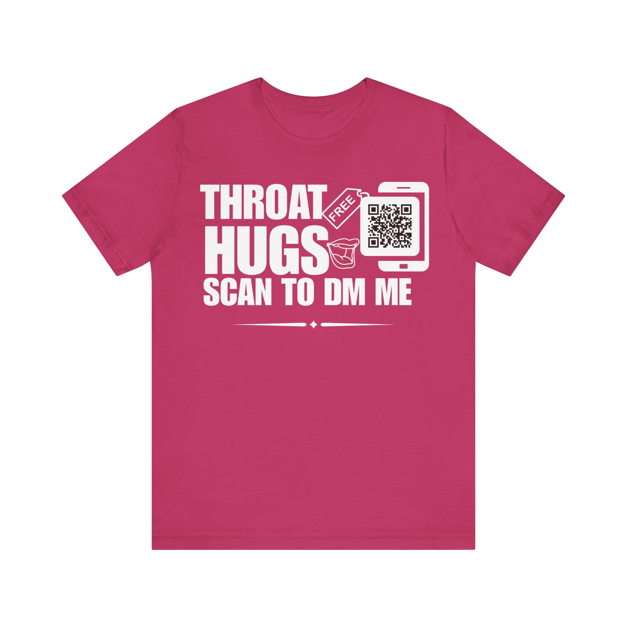 Throat Hugs QR Contact T-shirt (Single Side Design)