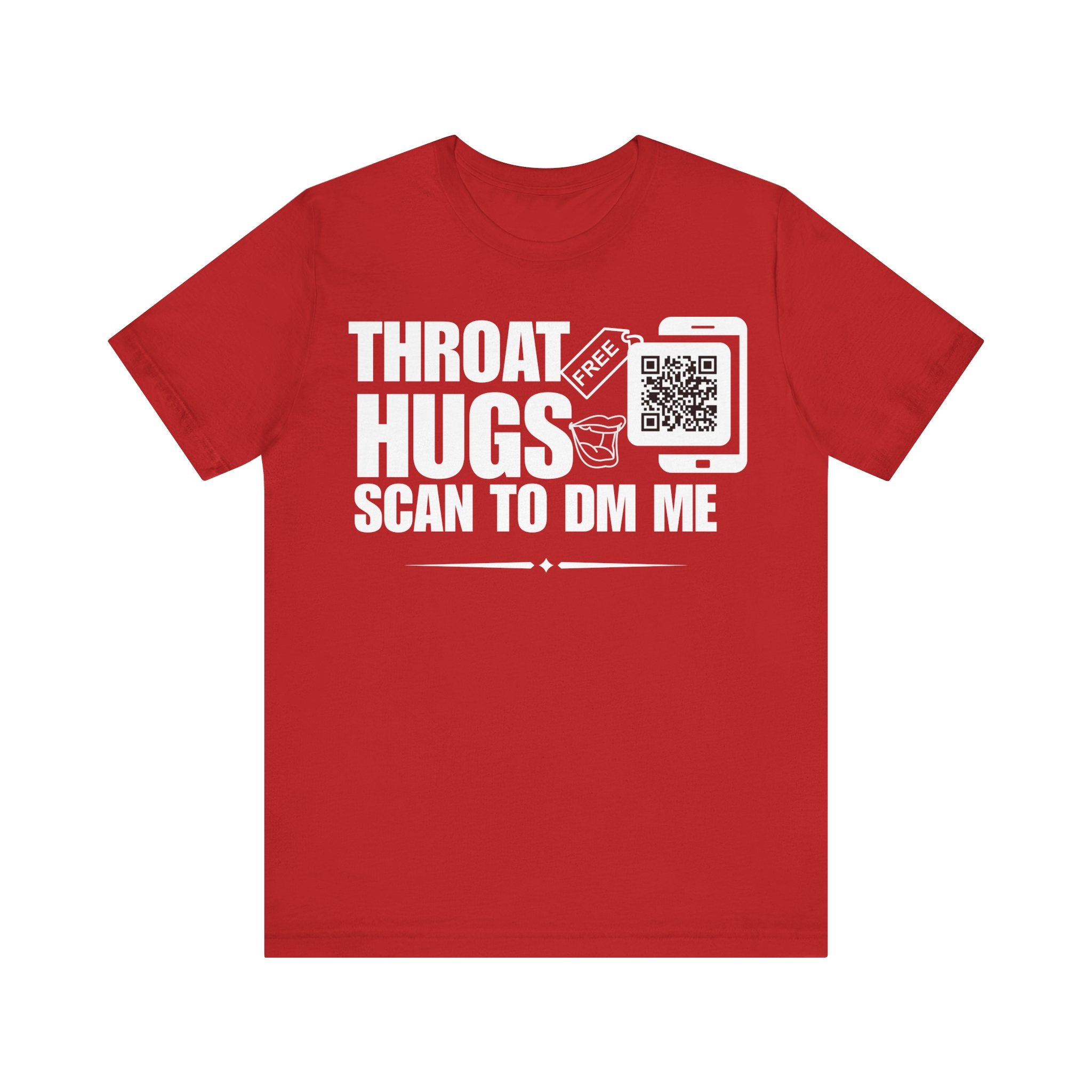 Throat Hugs QR Contact T-shirt (Single Side Design)