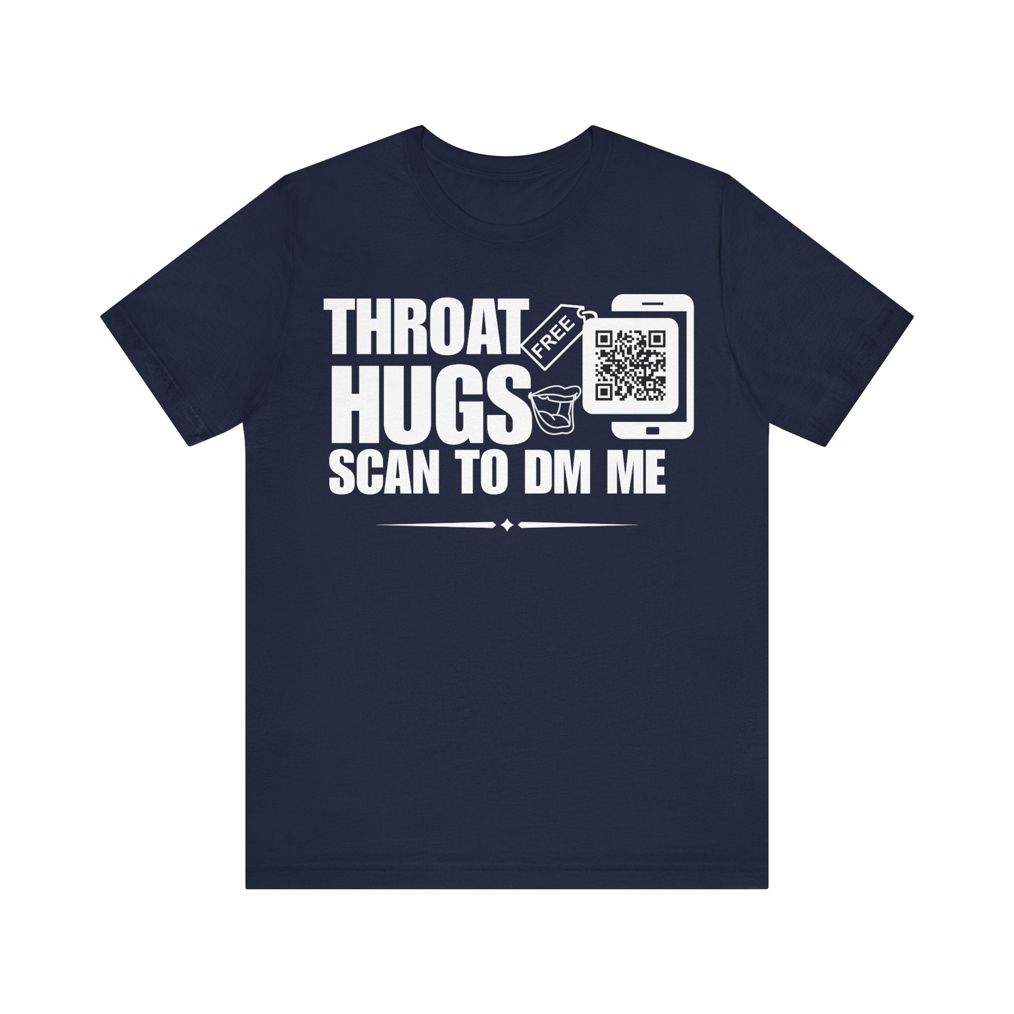 Throat Hugs QR Contact T-shirt (Single Side Design)