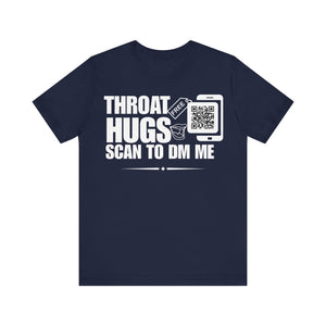Throat Hugs QR Contact T-shirt (Single Side Design)
