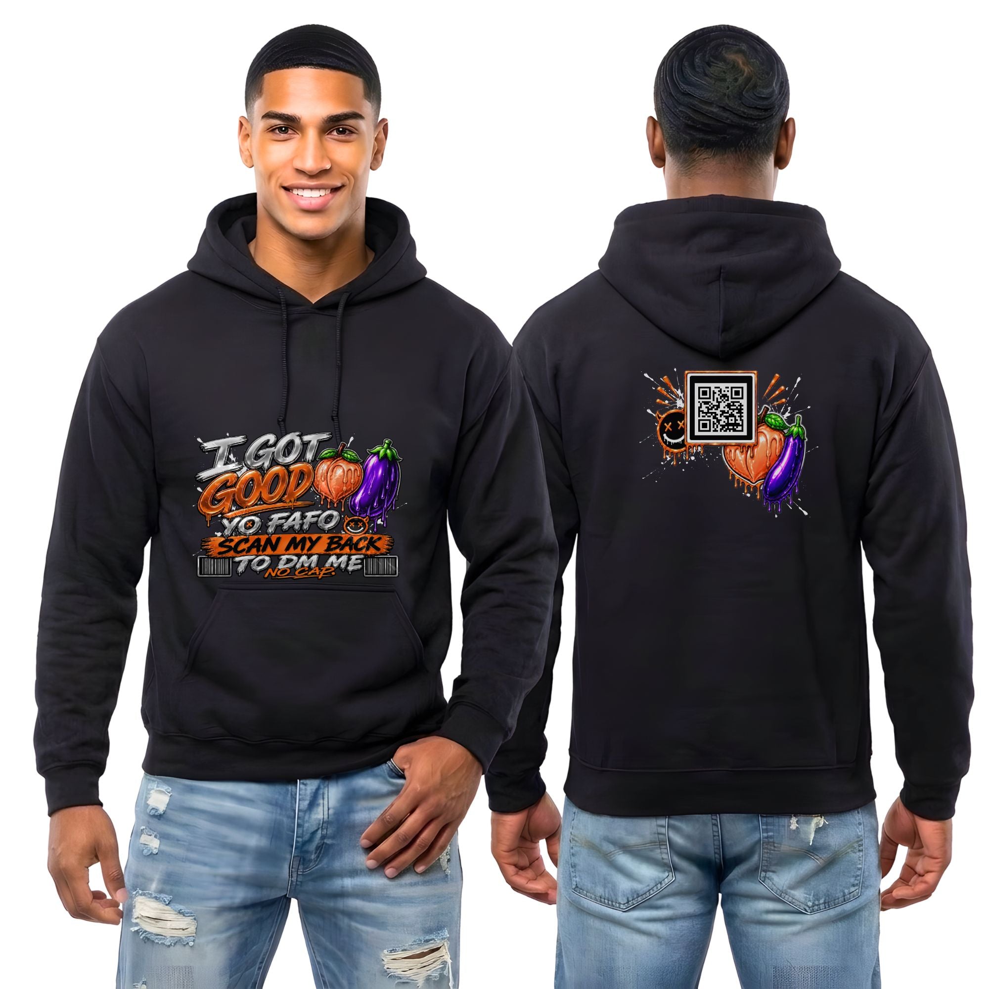 I Got Good Peach and Eggplant Hoodie