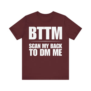 "BTTM" QR CODE Freak Contact T-Shirt (Front & Back Design)