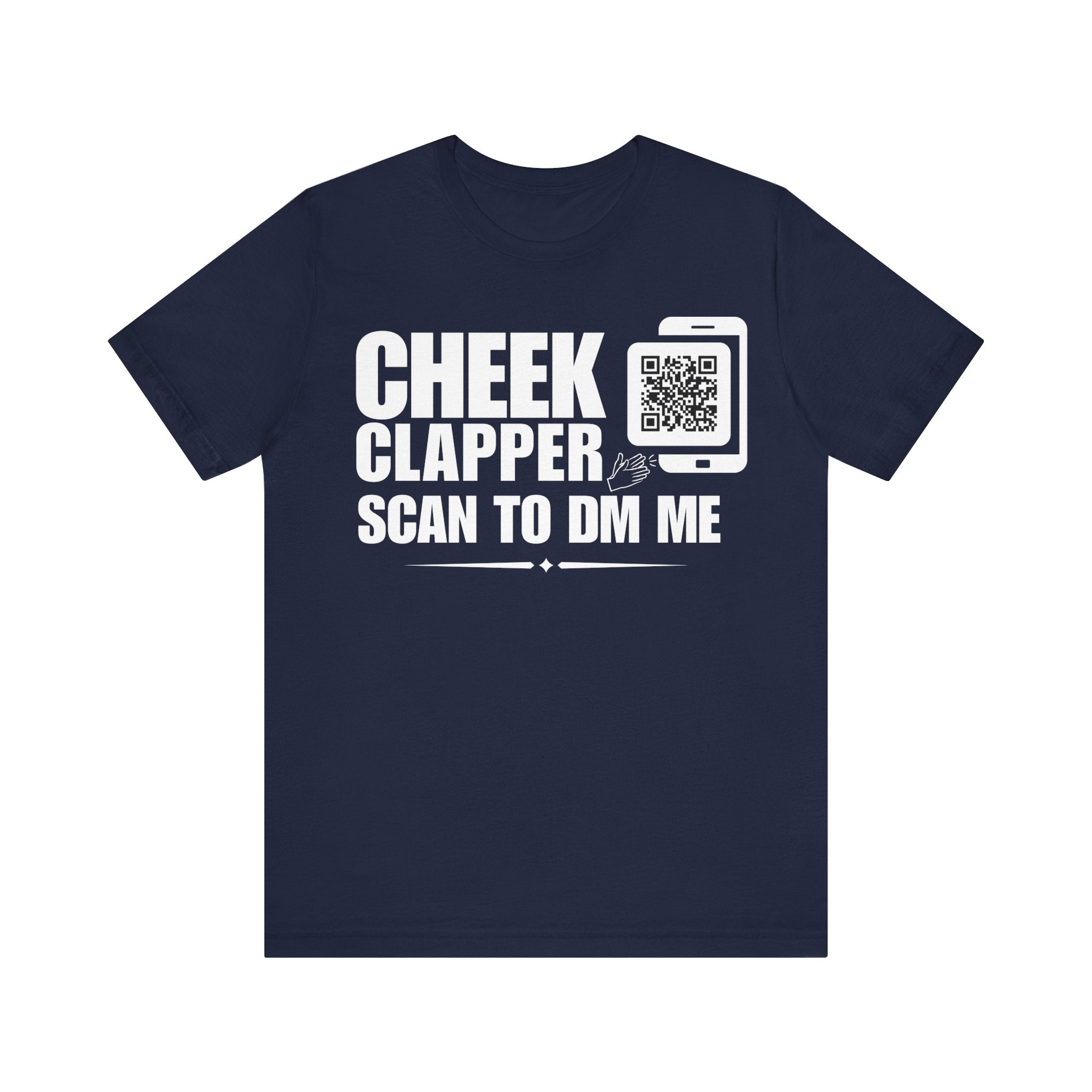 Cheek Clapper QR Contact T-shirt (Single Side Design)