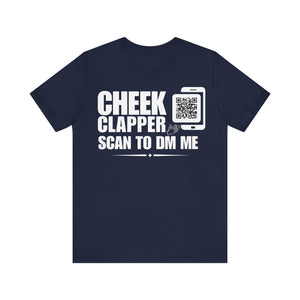 Cheek Clapper QR Contact T-shirt (Single Side Design)