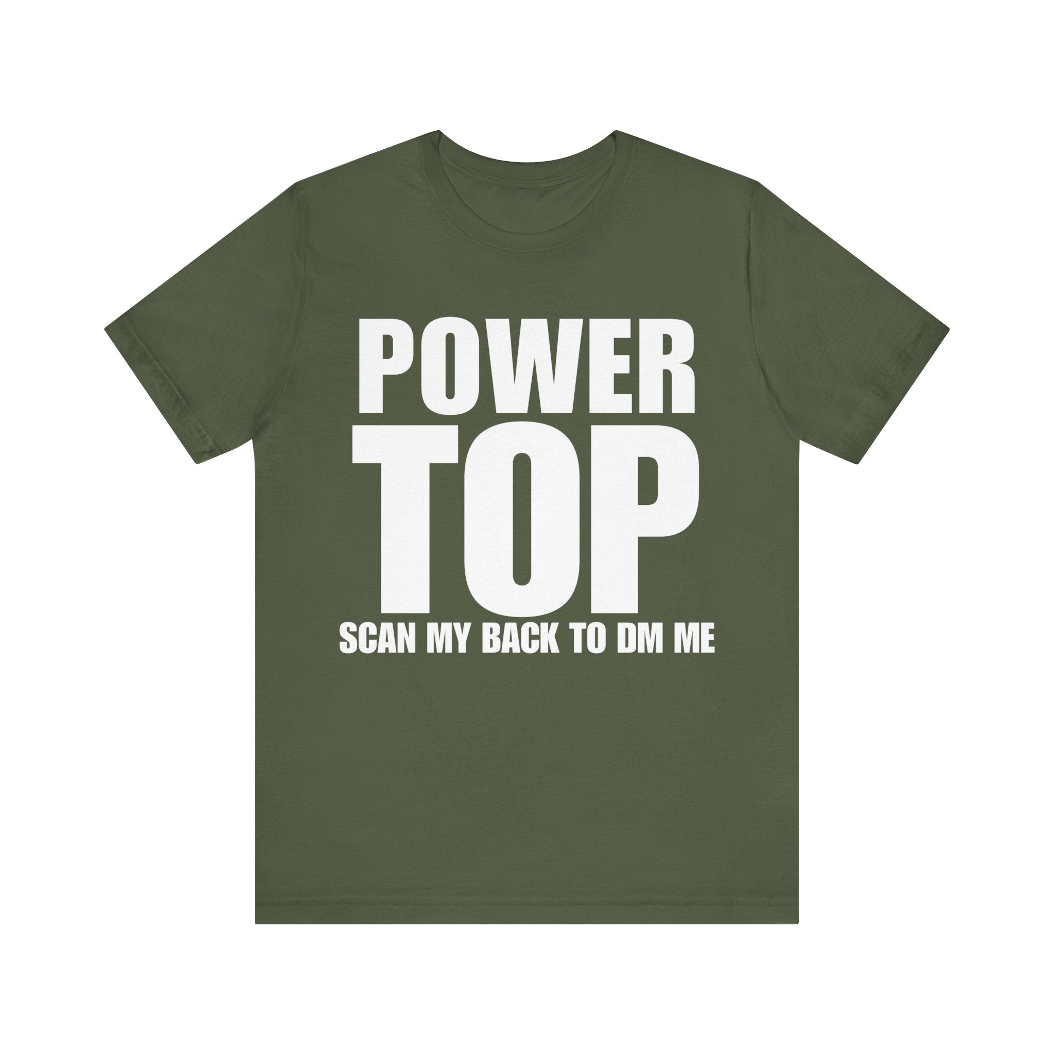 "POWER TOP" QR CODE Freak Contact T-Shirt (Front & Back Design)
