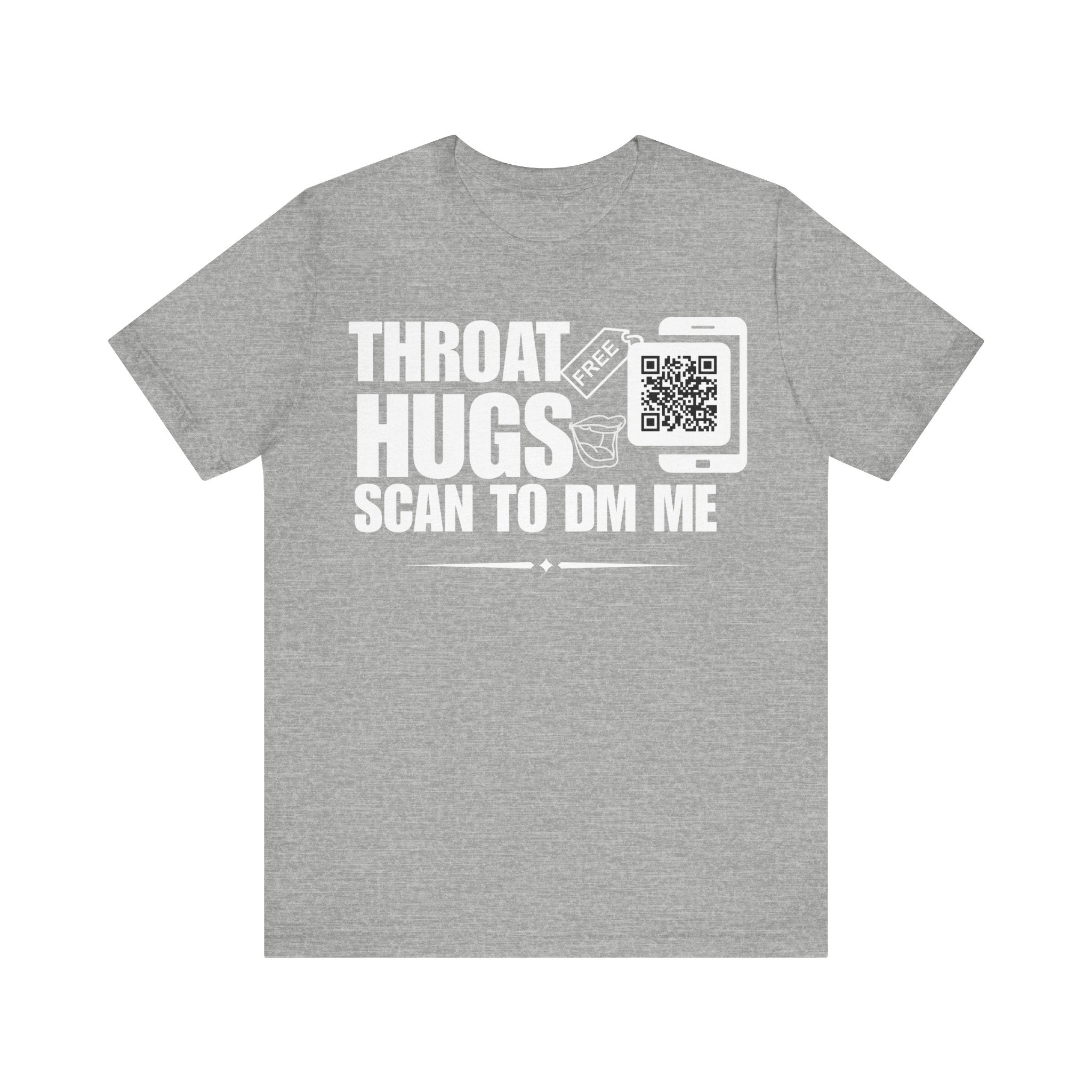 Throat Hugs QR Contact T-shirt (Single Side Design)