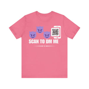 Demon Emoji QR Contact T-shirt (Single Side Design)