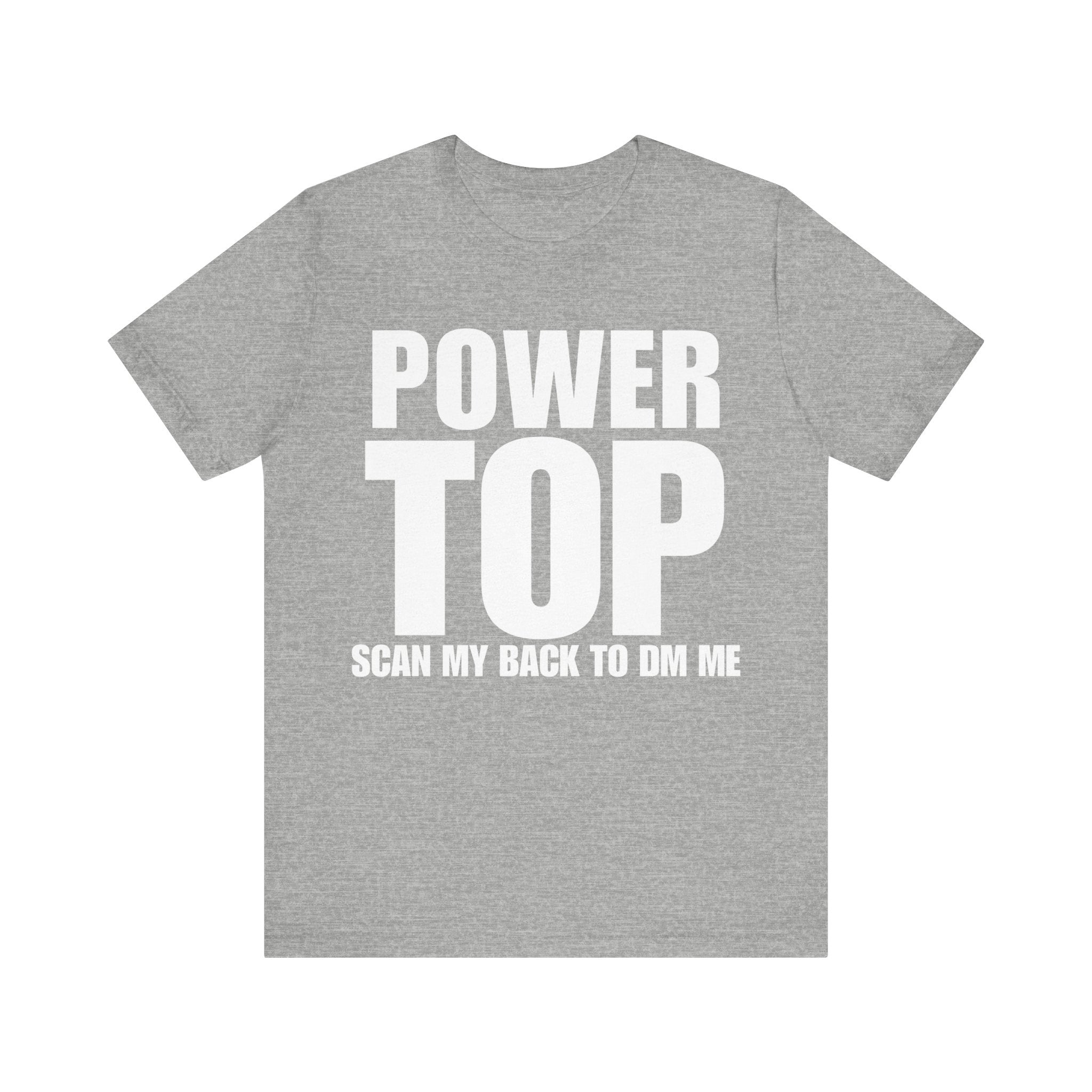 "POWER TOP" QR CODE Freak Contact T-Shirt (Front & Back Design)