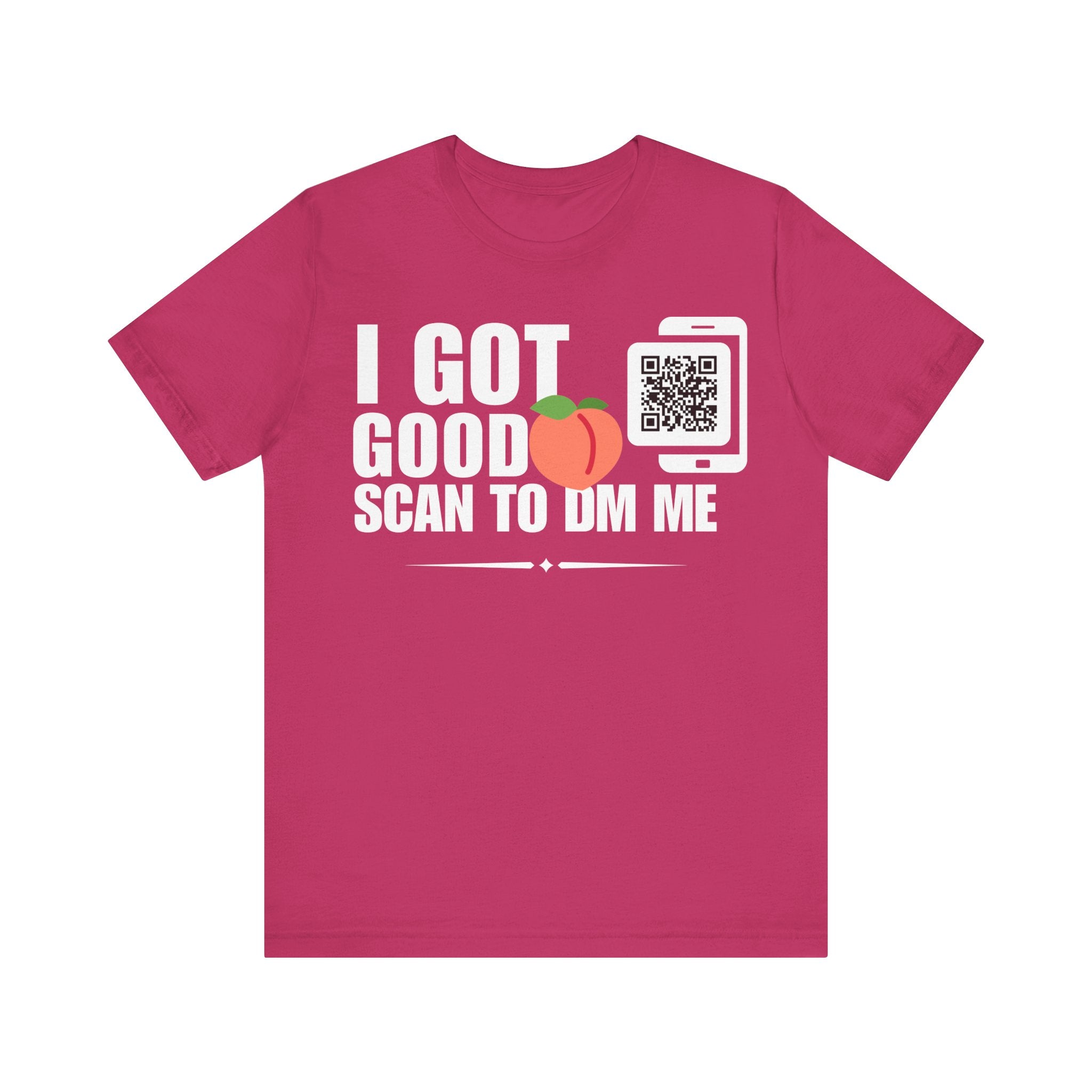 I Got Good Peach QR Contact T-shirt (Single Side Design)