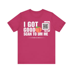 I Got Good Peach QR Contact T-shirt (Single Side Design)