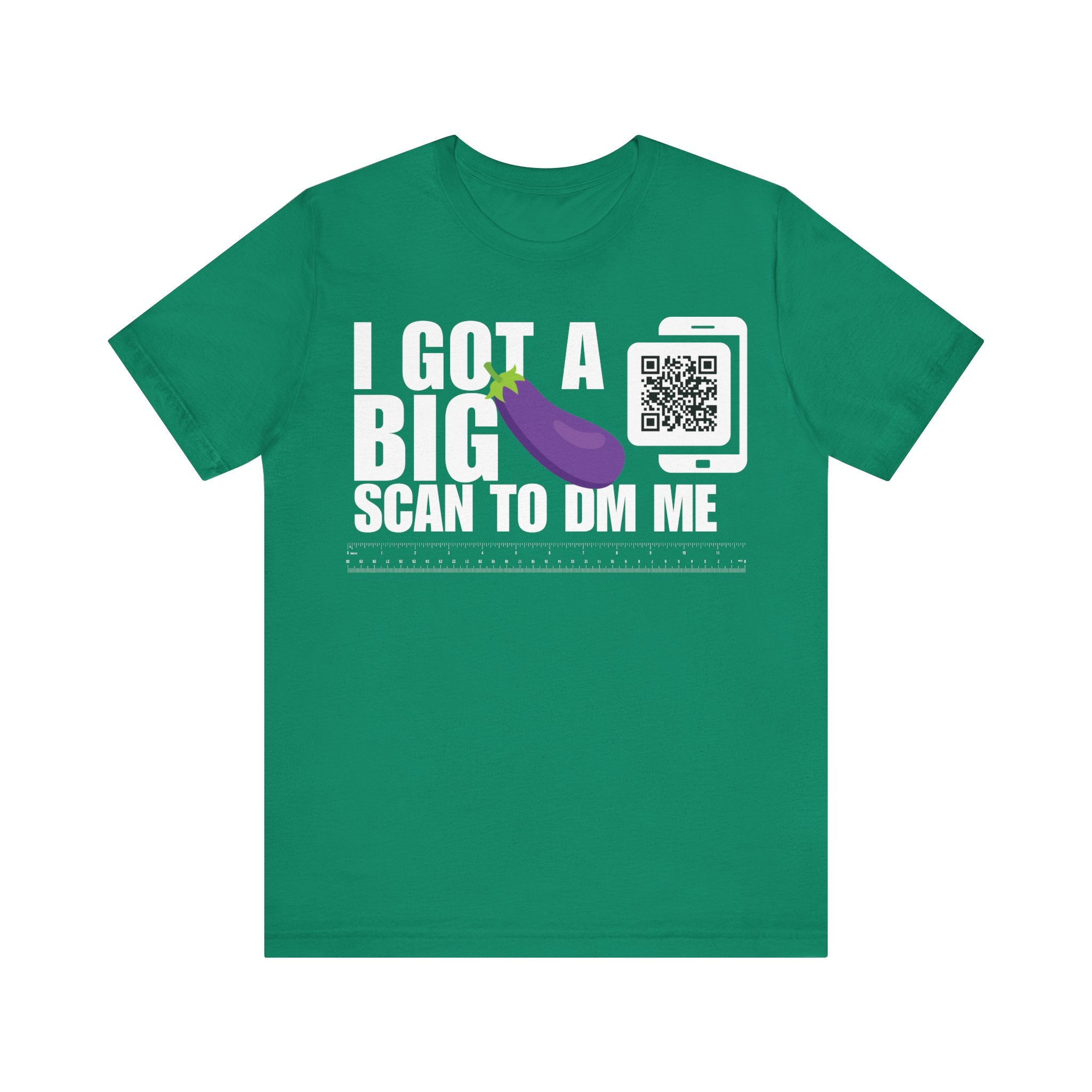 I Got A Big Eggplant QR Contact T-shirt (Single Side Design)