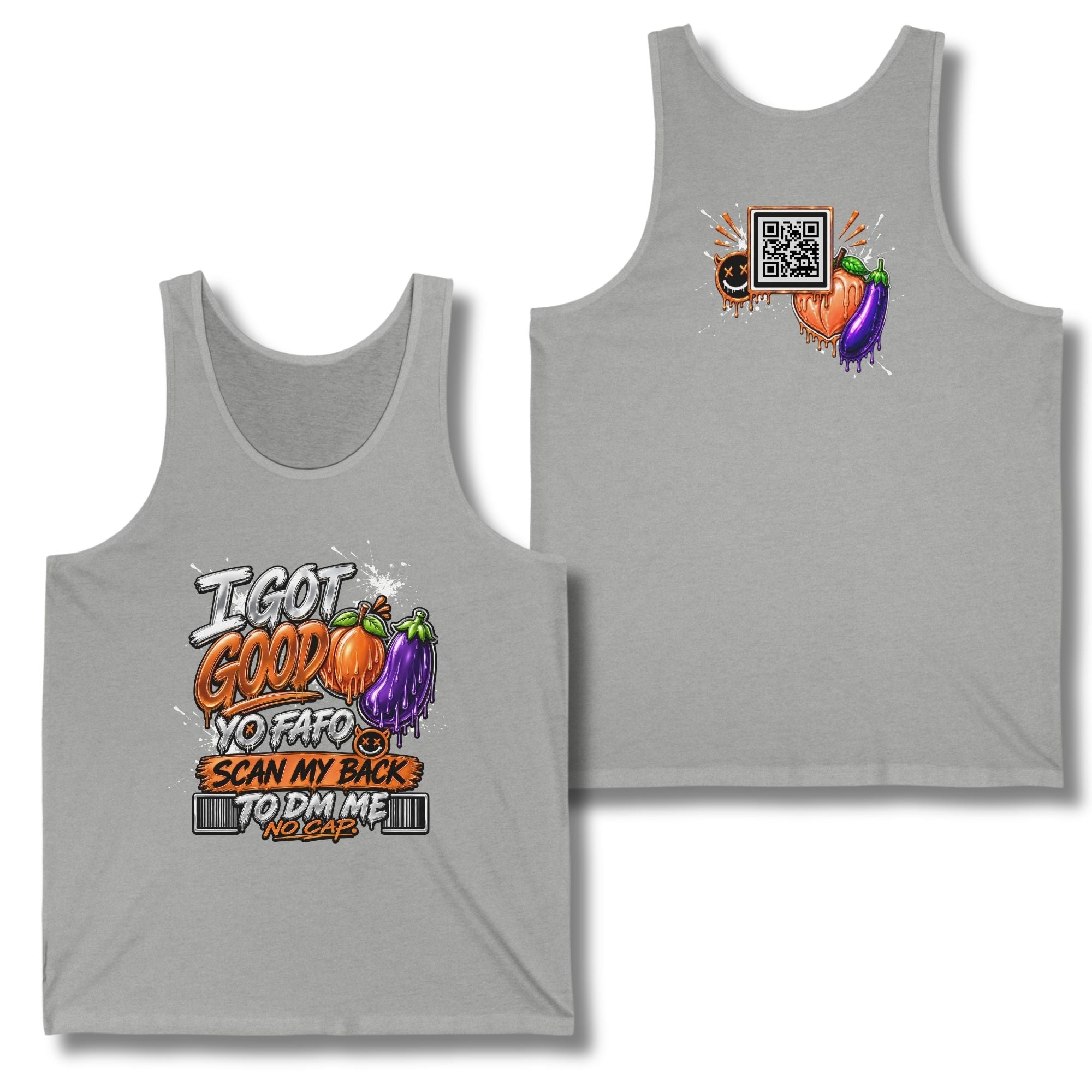 I Got Good Peach and Eggplant Tank Top