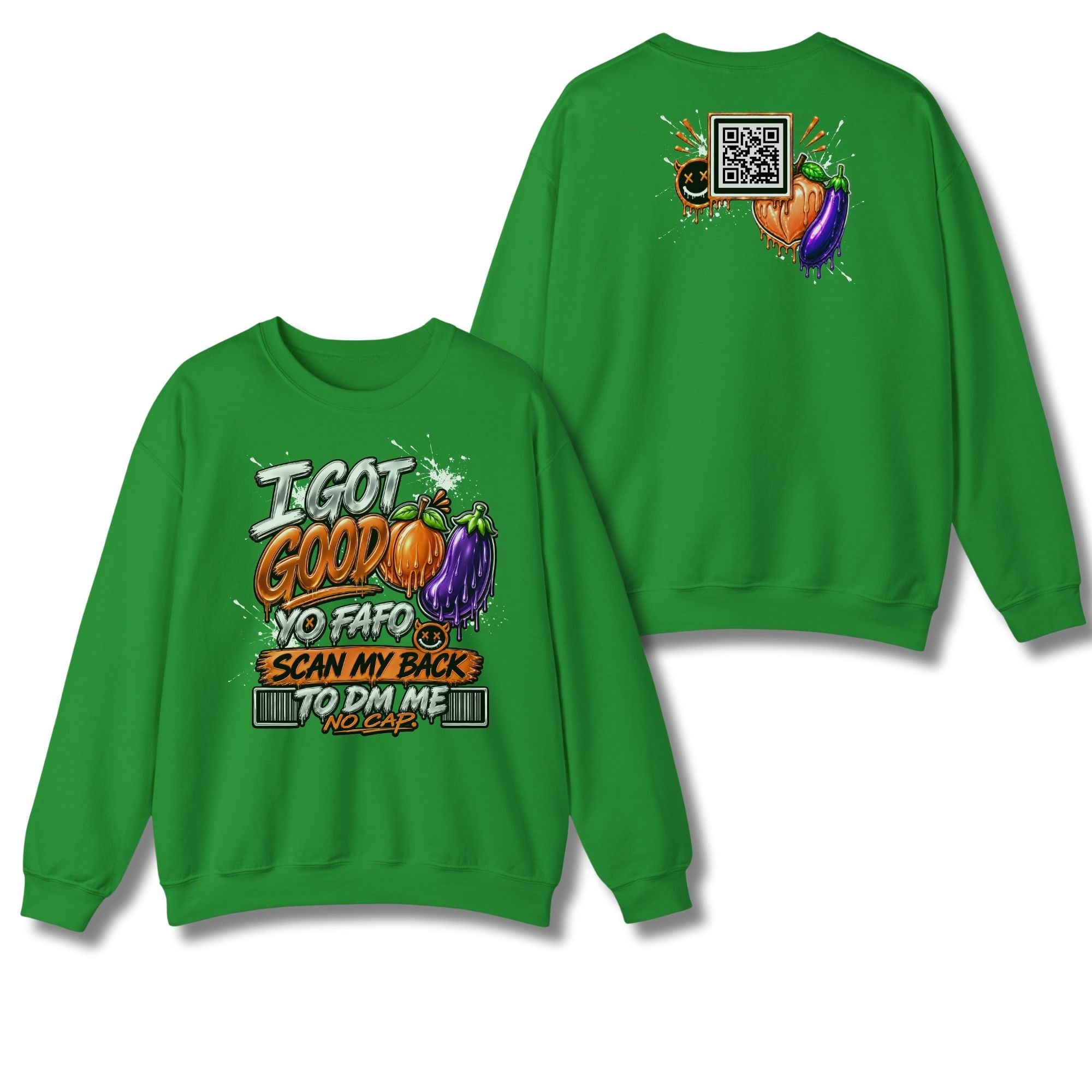 I Got Good Peach and Eggplant Sweatshirt