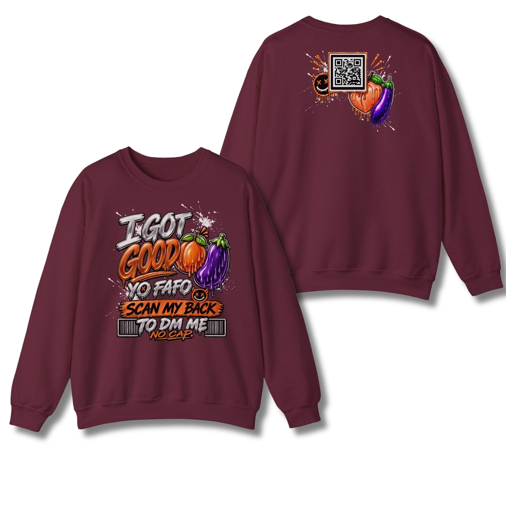 I Got Good Peach and Eggplant Sweatshirt