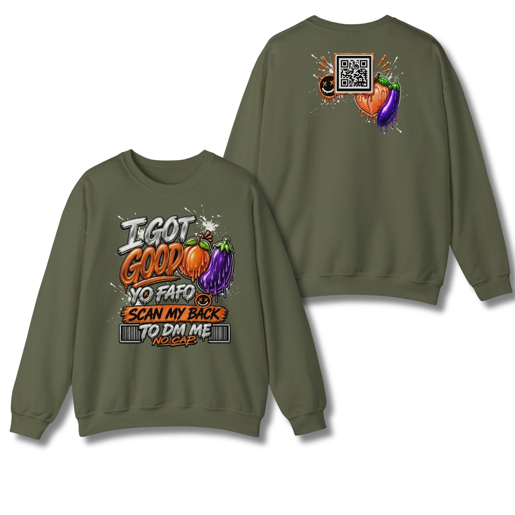 I Got Good Peach and Eggplant Sweatshirt