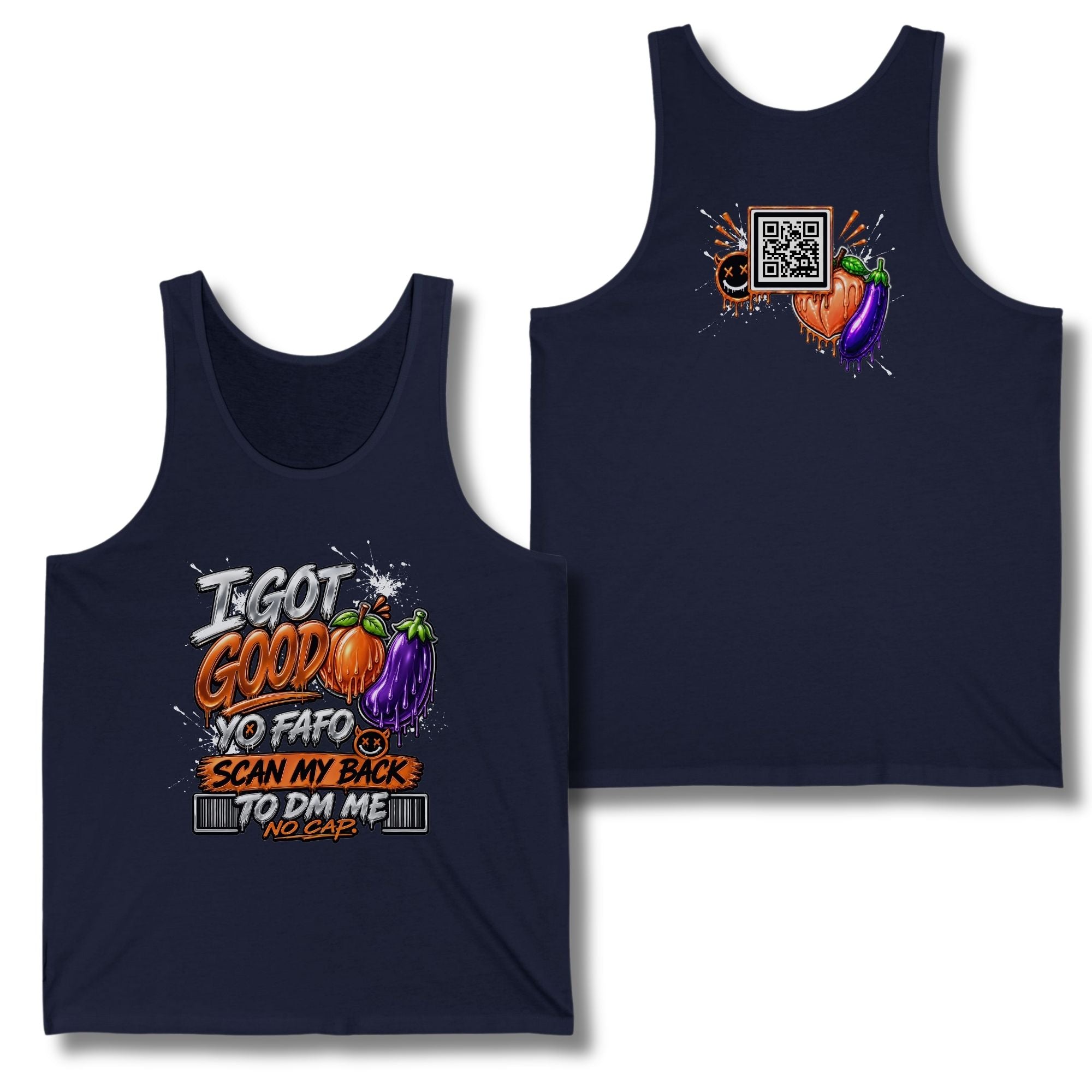I Got Good Peach and Eggplant Tank Top