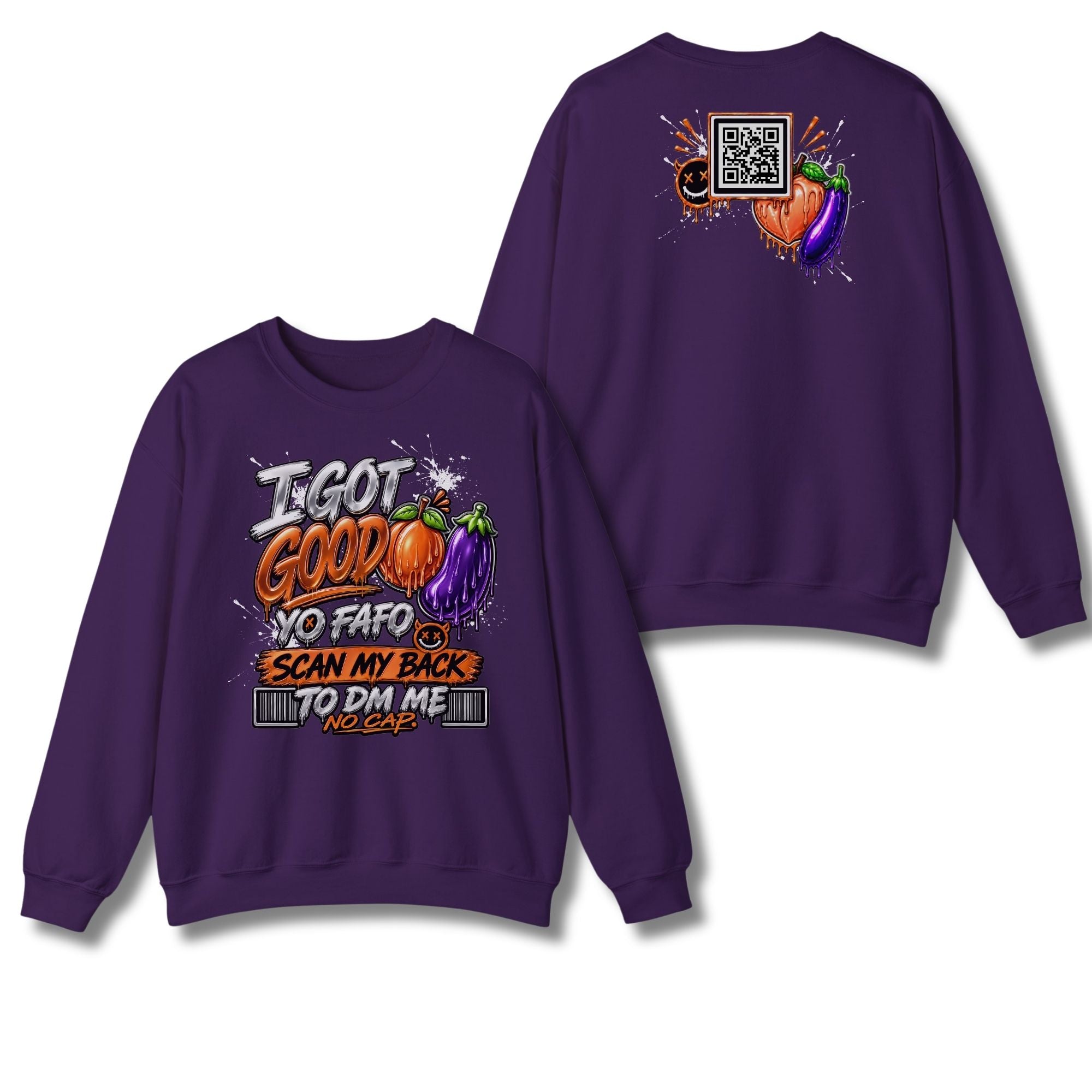 I Got Good Peach and Eggplant Sweatshirt