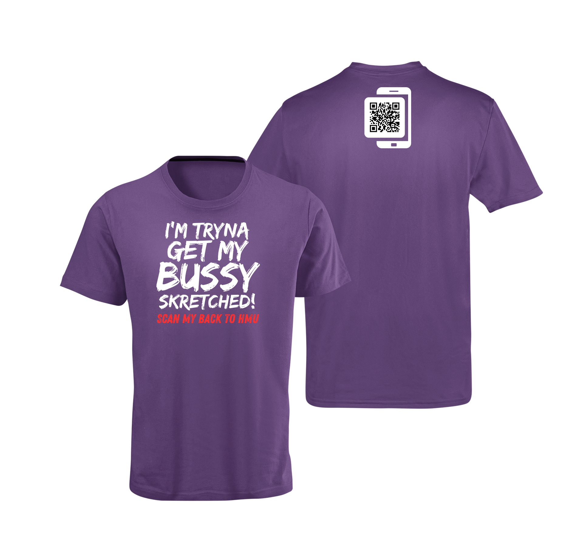 Bussy Skretched QR Code T-Shirt