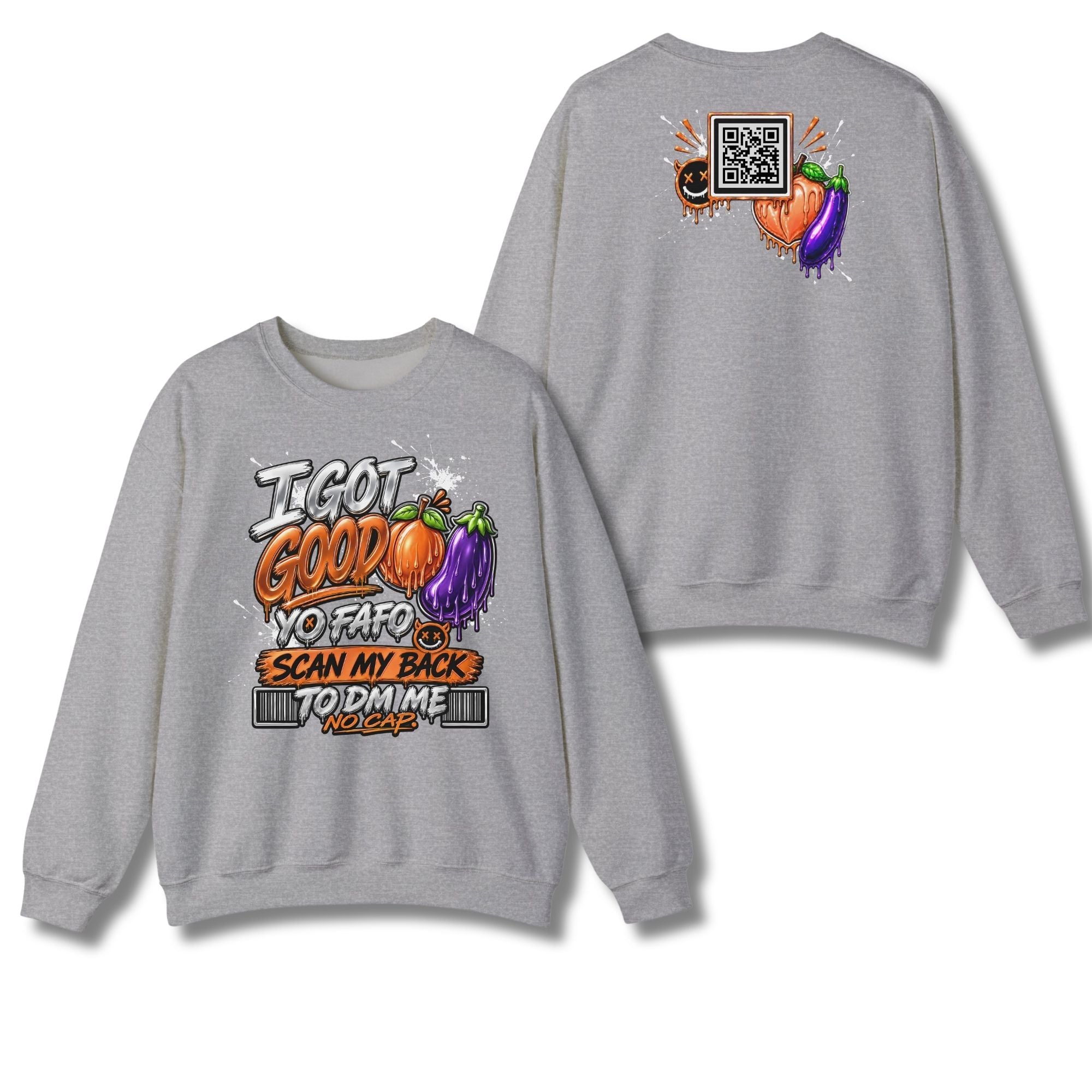 I Got Good Peach and Eggplant Sweatshirt