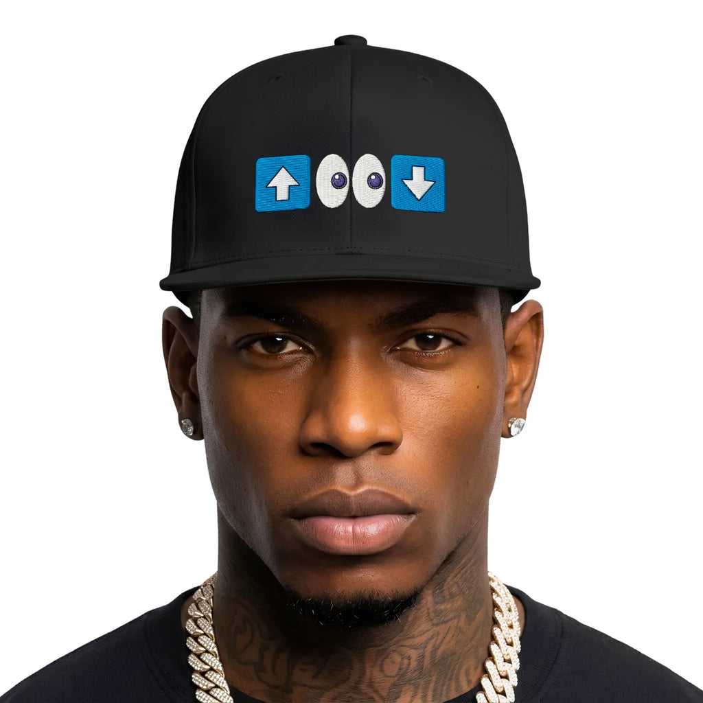 Top Looking For Bottom Emoji Snapback Cap