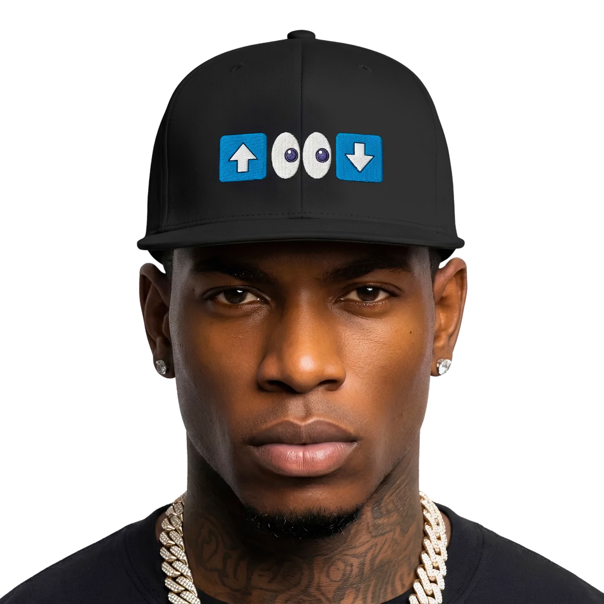 Top Looking For Bottom Emoji Snapback Cap