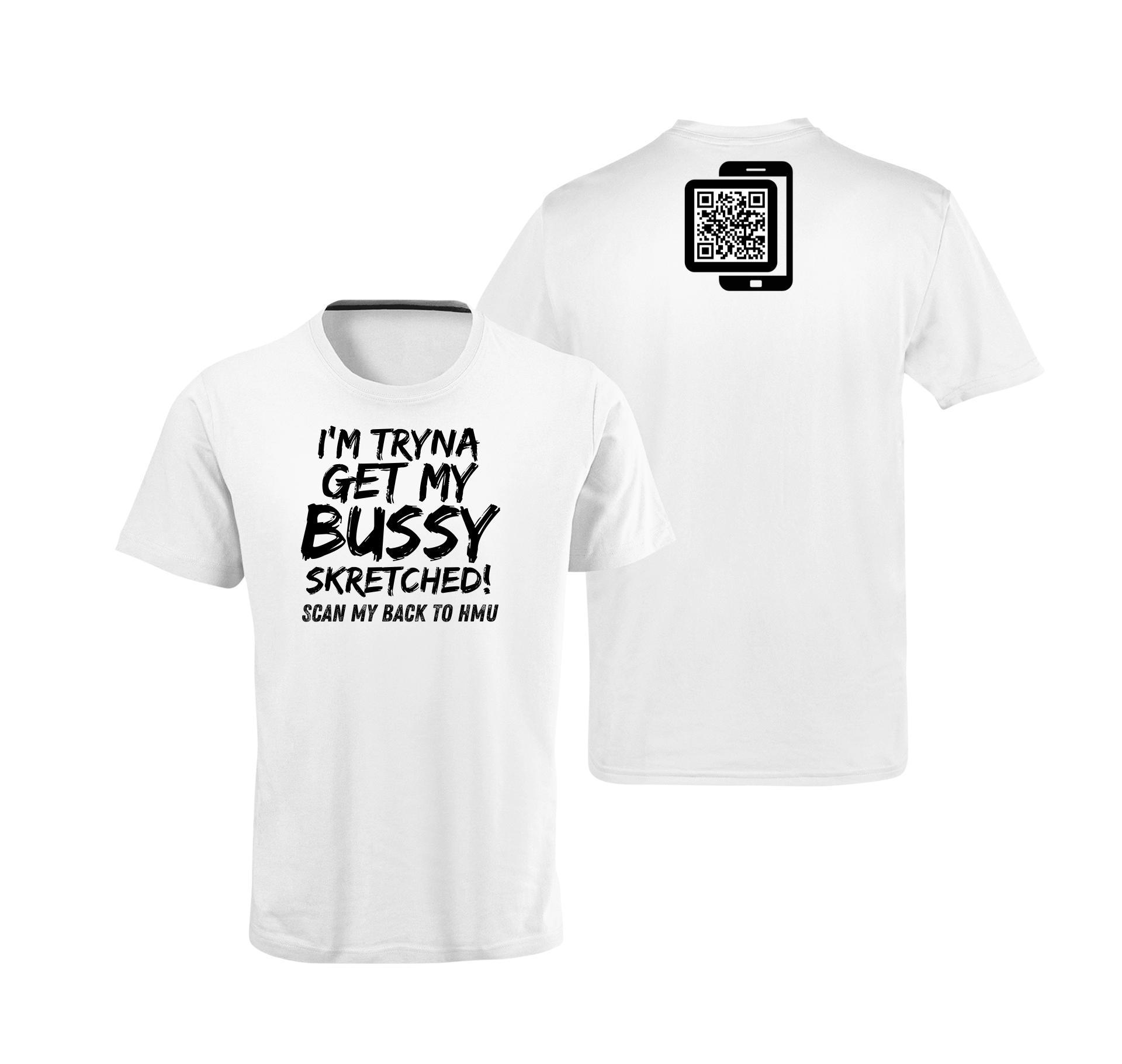 Bussy Skretched QR Code T-Shirt