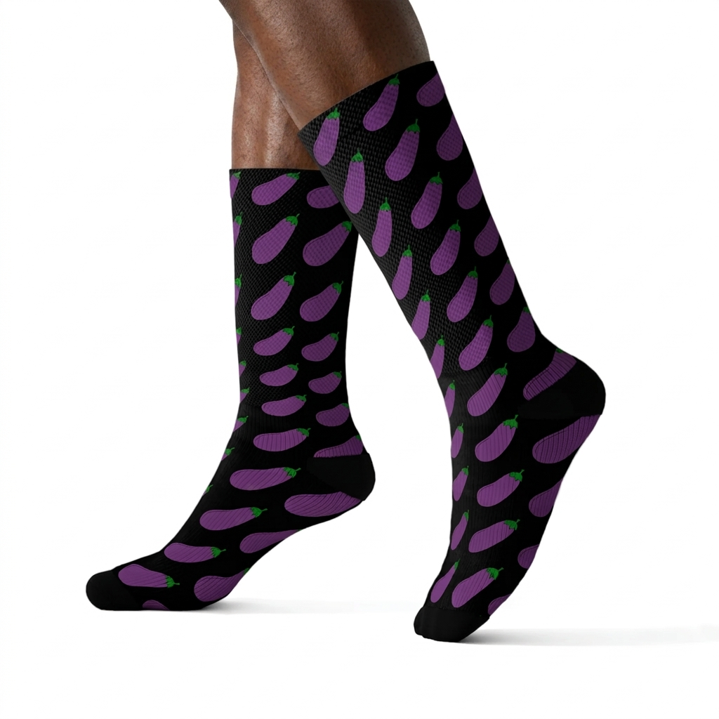 Top Eggplant Socks