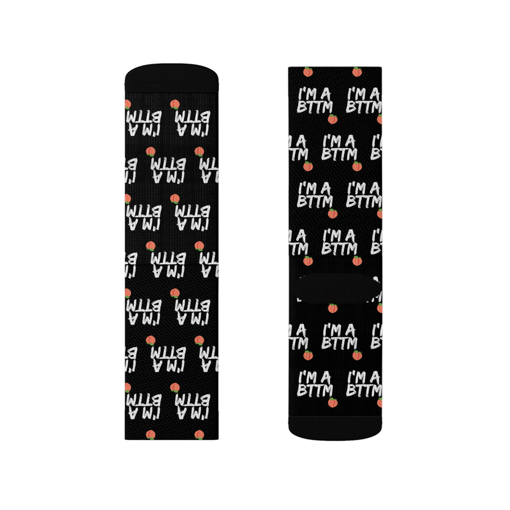 I'm A Bottom Peach Socks