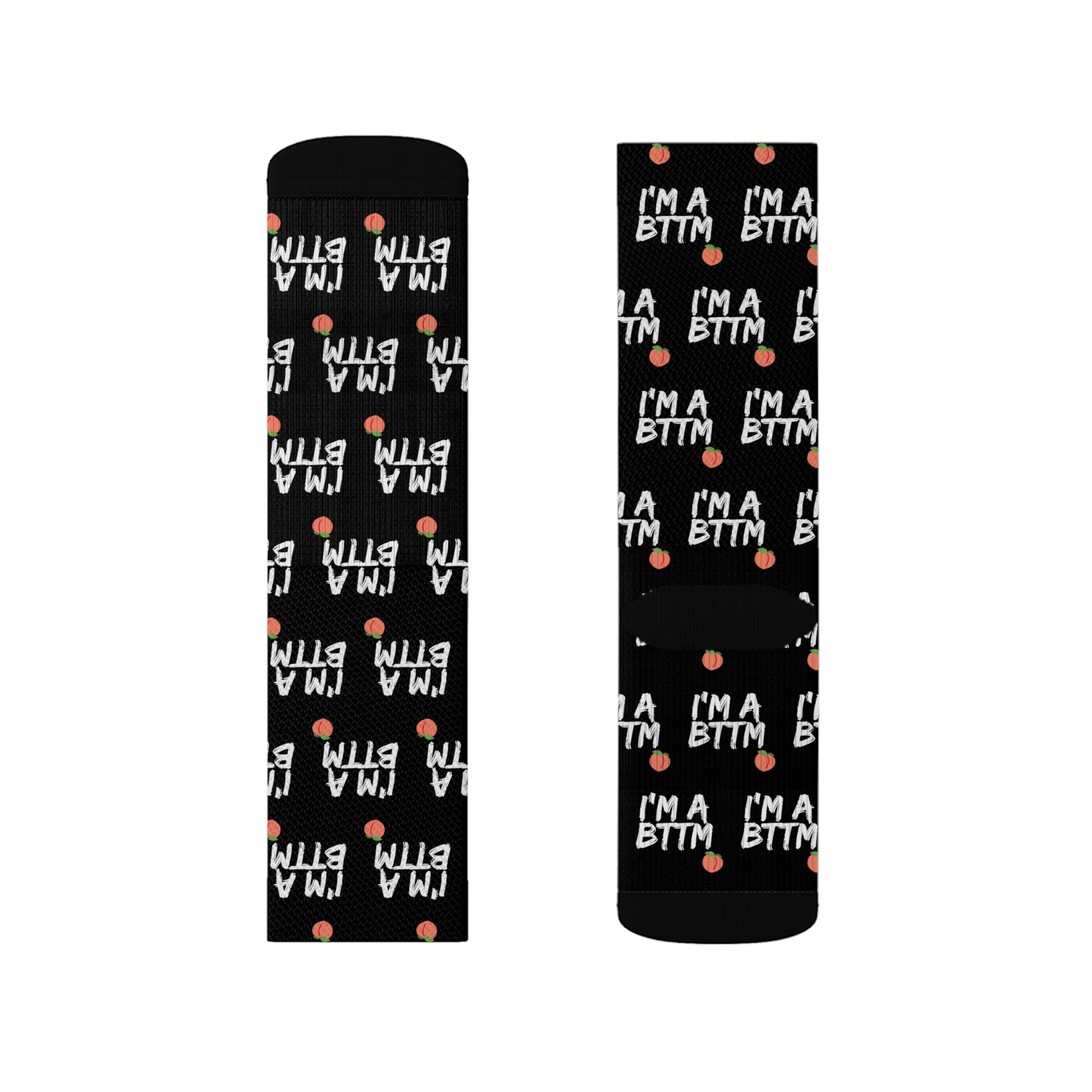 I'm A Bottom Peach Socks