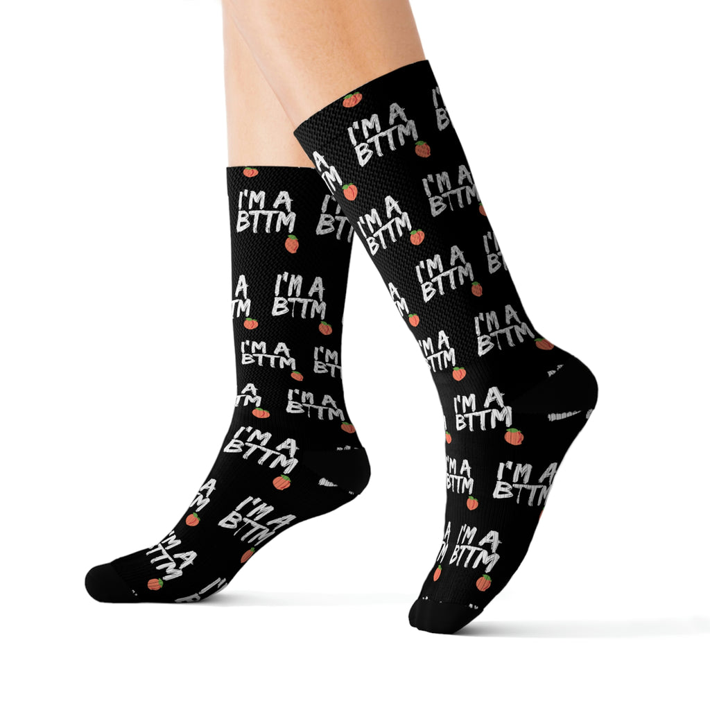 I'm A Bottom Peach Socks