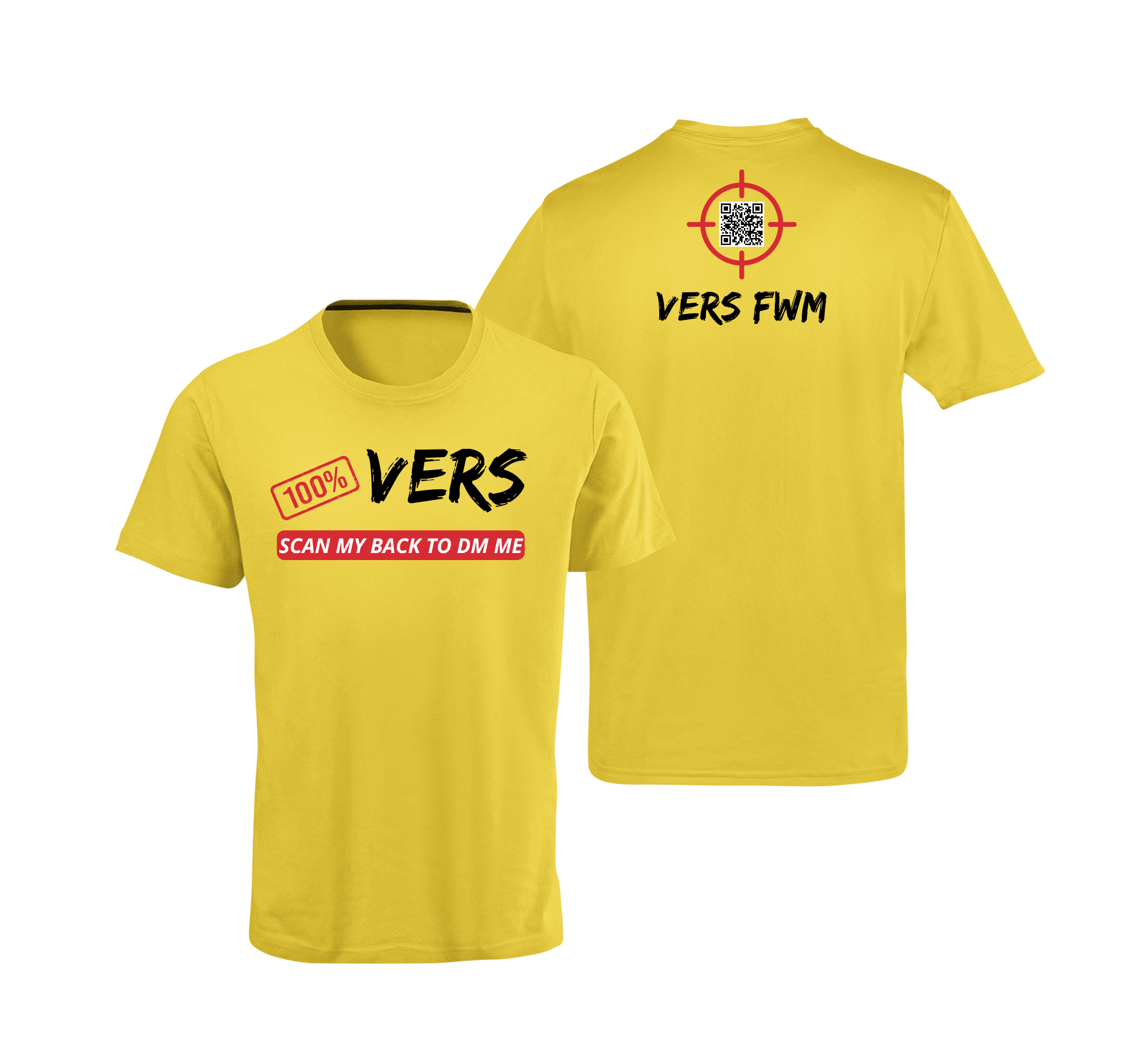 100% VERS QR Code T-Shirt