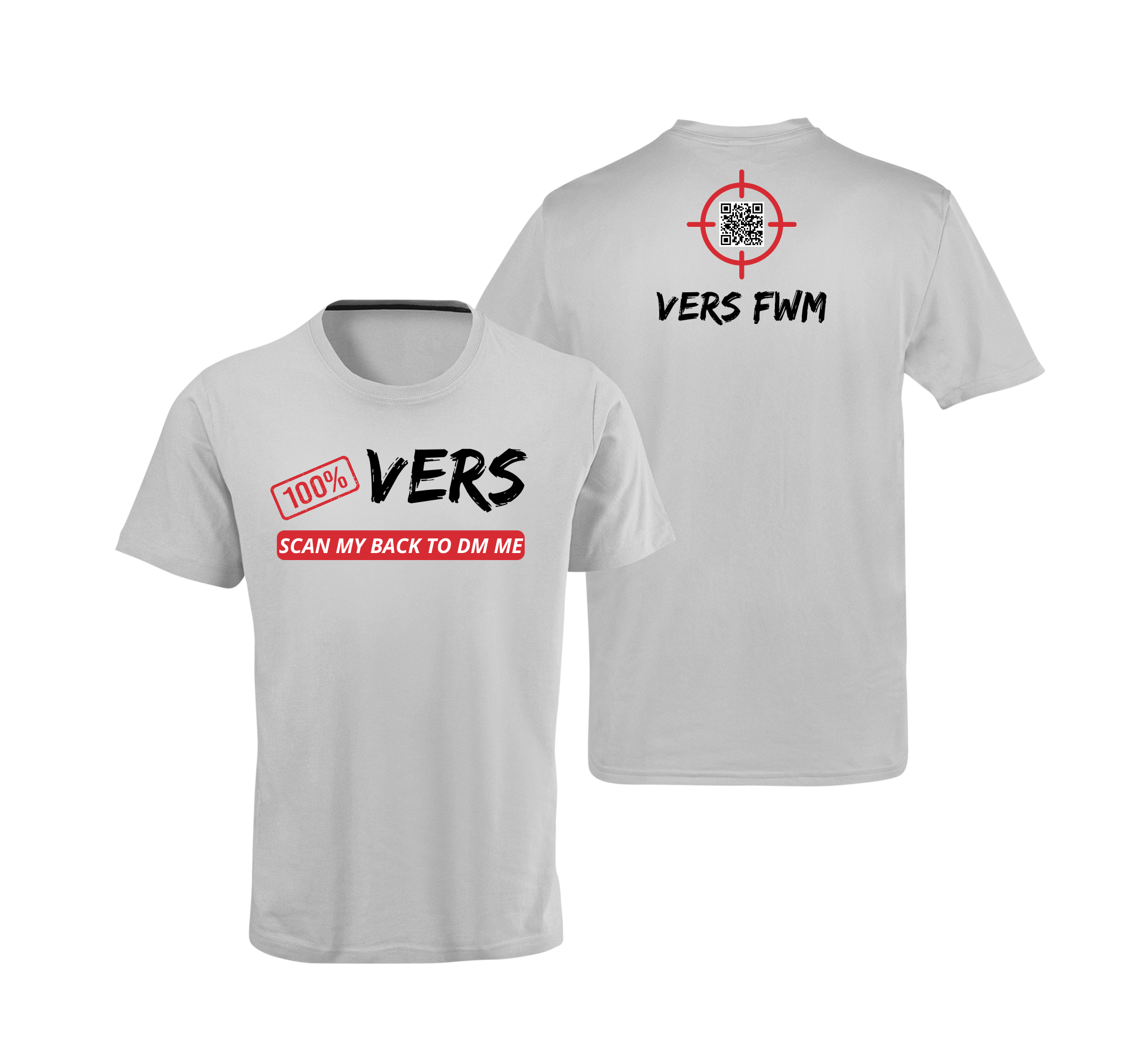 100% VERS QR Code T-Shirt