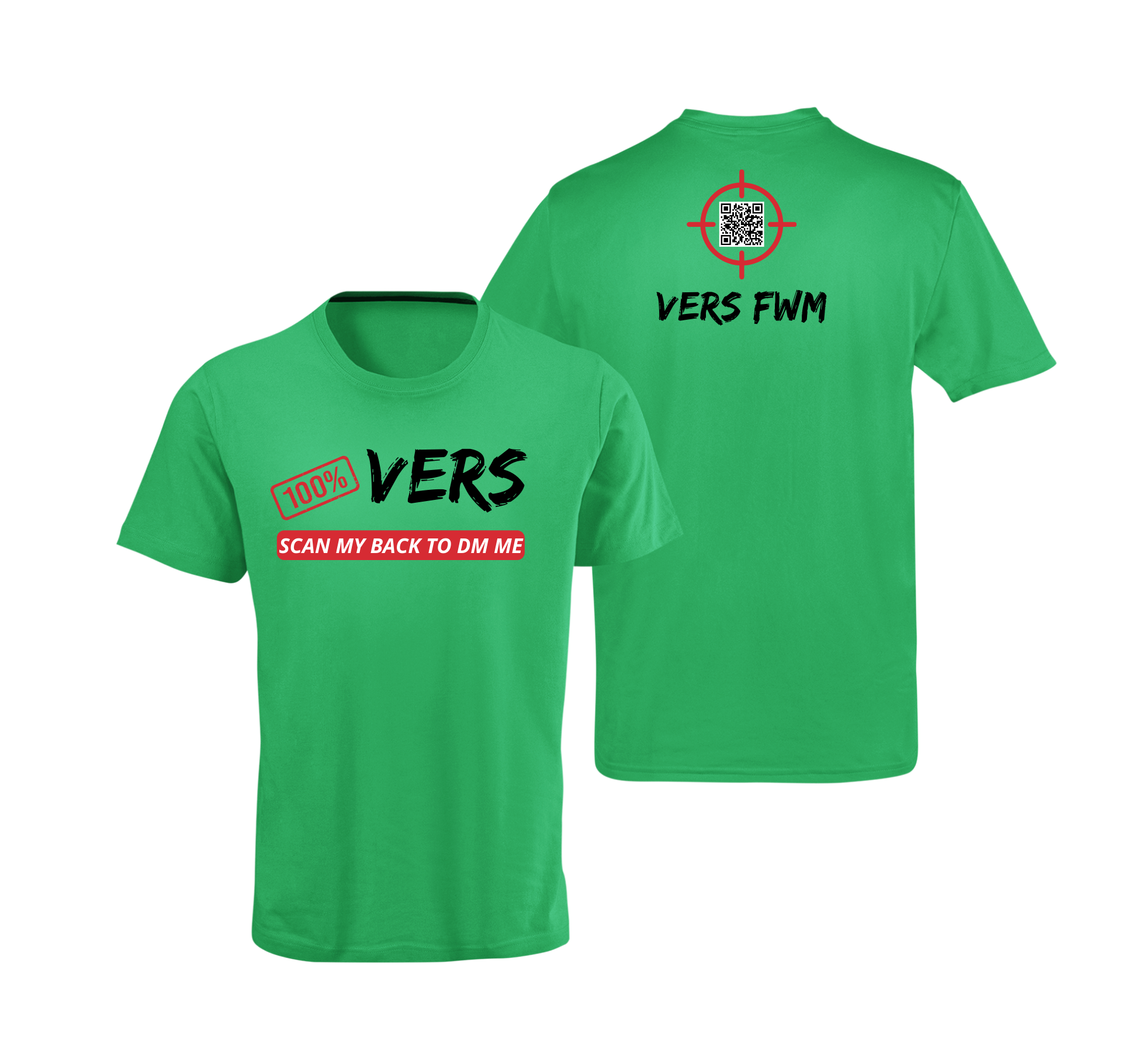 100% VERS QR Code T-Shirt