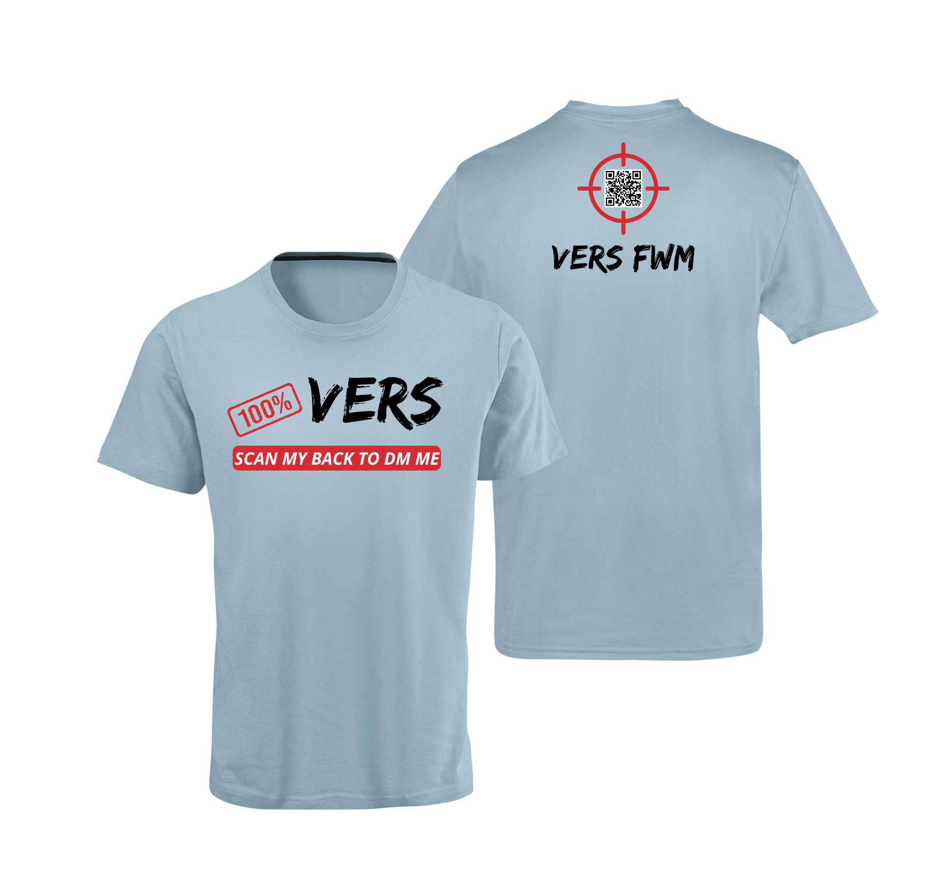 100% VERS QR Code T-Shirt