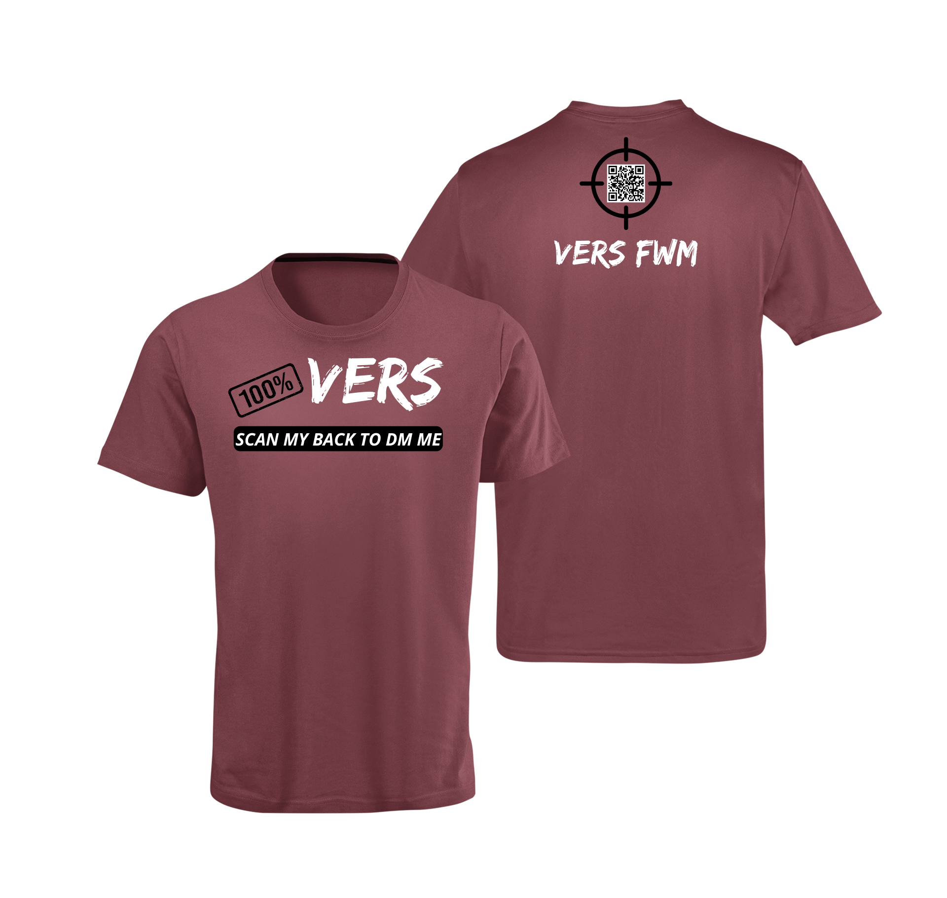 100% VERS QR Code T-Shirt