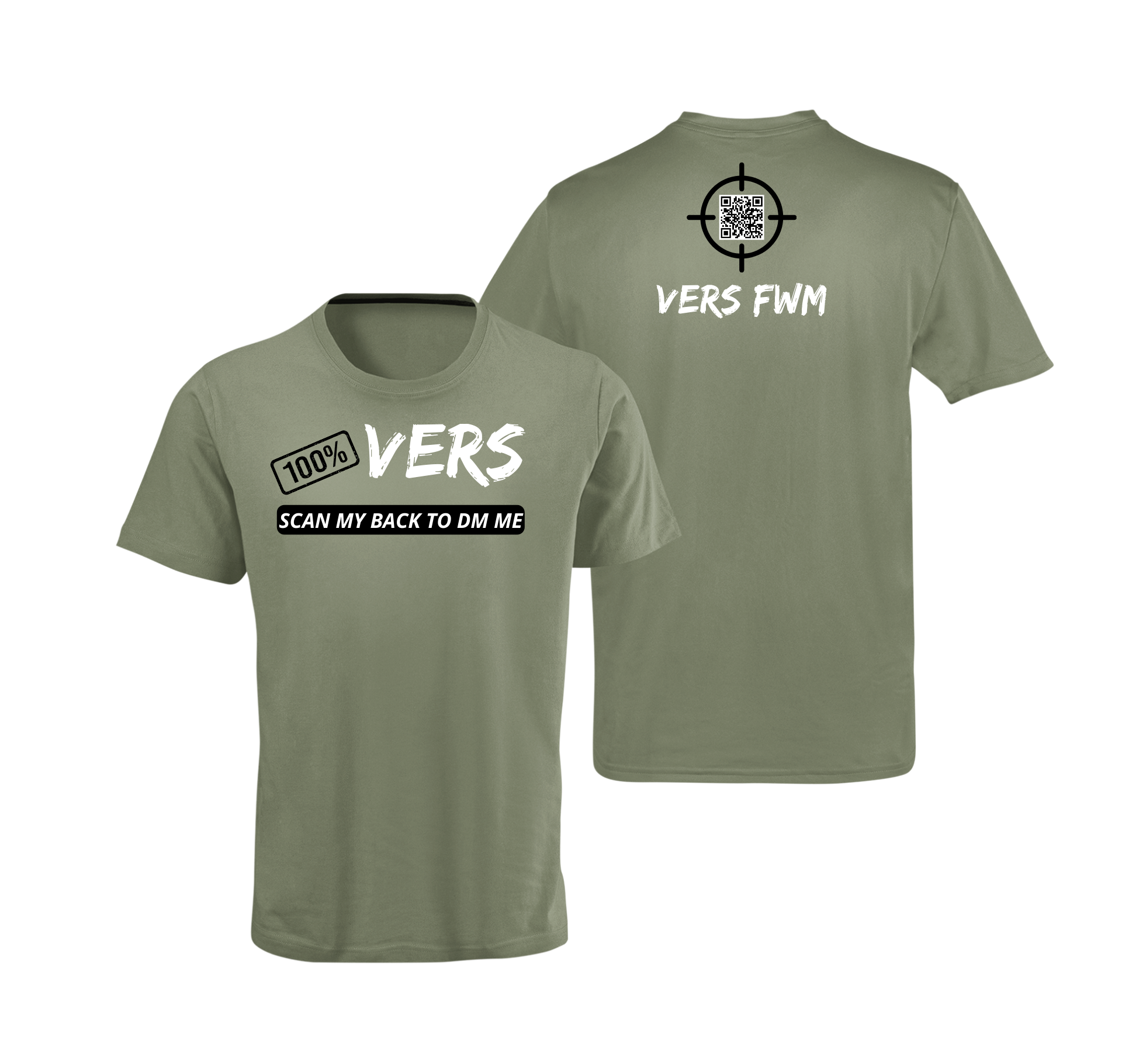 100% VERS QR Code T-Shirt