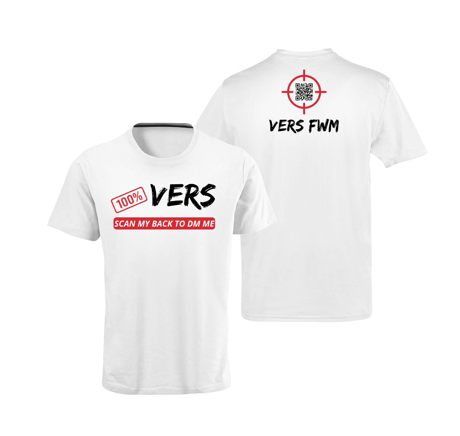 100% VERS QR Code T-Shirt