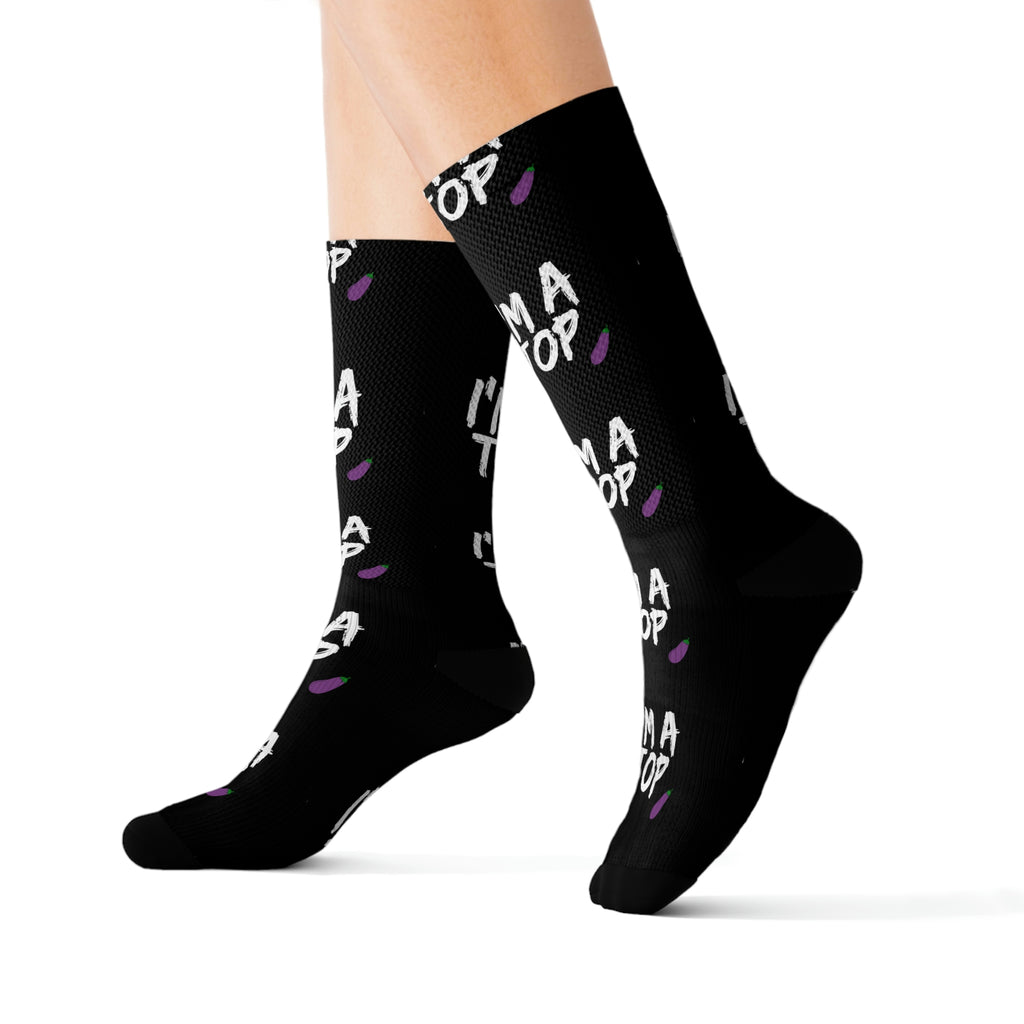 I'm A Top Eggplant Socks